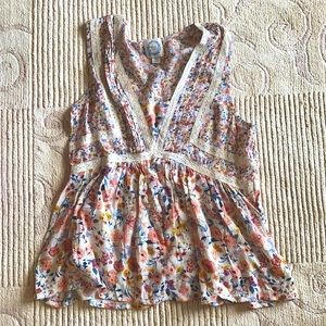 Blue Rain floral beige XS blouse.